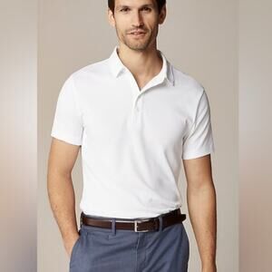 NWT J. Crew Performance Polo Shirt With COOLMAX® Technology White M Tall